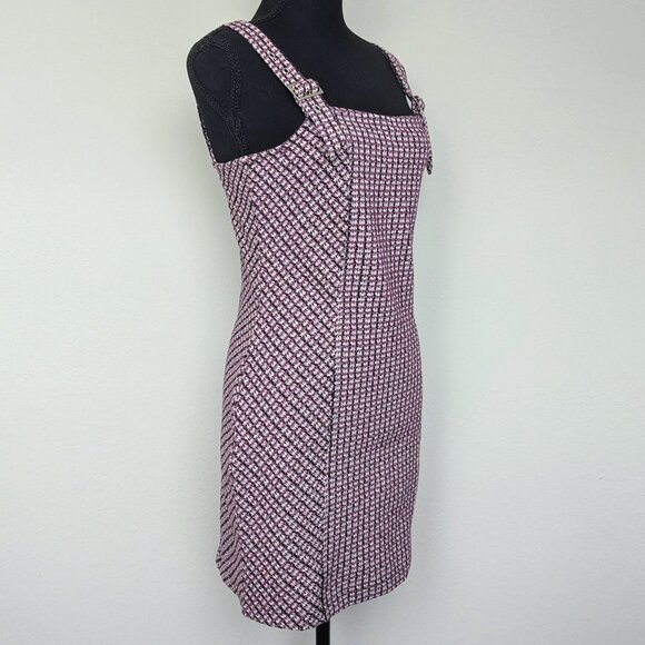 Forever 21 | W 's | M | NWT Houndstooth Adjustable Strap Zipper Black and Purple - Picture 2 of 6